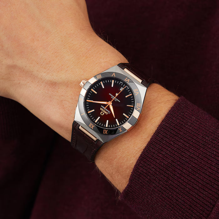 Constellation 41mm Steel Leather Bracelet